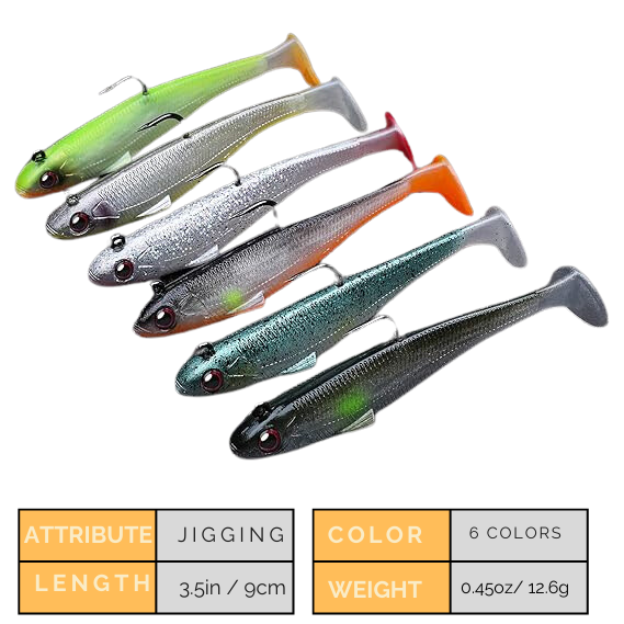 Truscend 6 Pack Swimming Shad