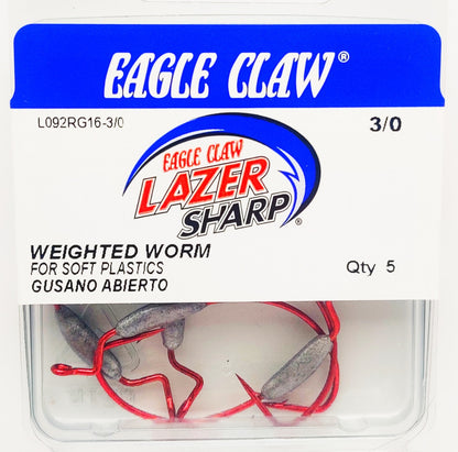 Eagle Claw Lazer Sharp Weighted Hook Bass Angler's Club Eagle Claw Lazer Sharp Weighted Hook Bass Angler's Club
