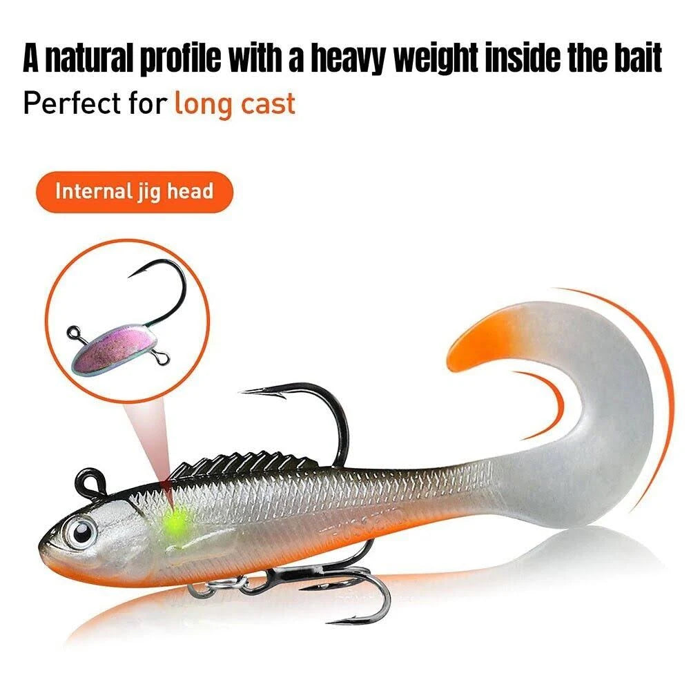 Truscend 6 Pack Whiptail Swimbaits