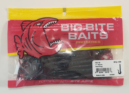 Big Bite Baits Pro Series 20pk 7" Baby Worm