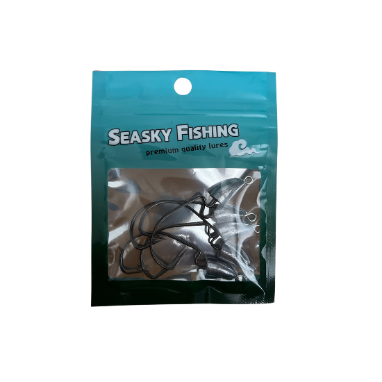 5 Pack 1/4 oz Carolina Rig Worm Hooks